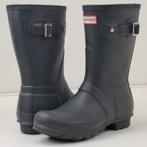 Hunter Black Original Short Rain Boots Women's Sz US 7